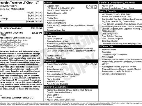 Used 2023 Chevrolet Traverse LT w/ LPO, Floor Liner Package AWD/4WD image 10