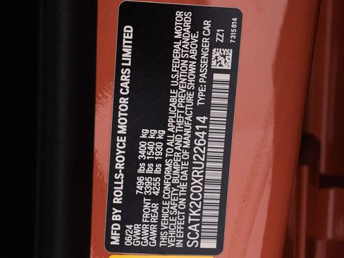 Certified 2024 Rolls-Royce Spectre w/ Spectre Launch Package AWD/4WD image 50