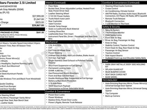 Used 2014 Subaru Forester 2.5i Limited w/ Popular Package #2 image 29