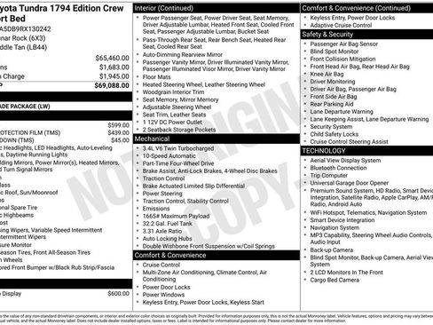 Used 2024 Toyota Tundra 1794 Edition AWD/4WD image 9