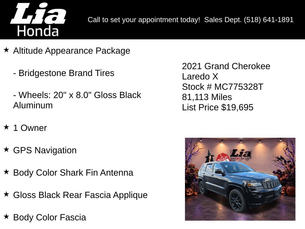 Used 2021 Jeep Grand Cherokee Laredo X AWD/4WD image 9