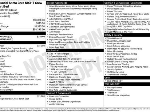 Used 2023 Hyundai Santa Cruz Night w/ Cargo Package image 9