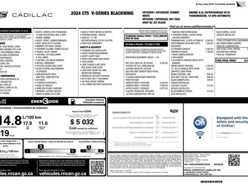 Used 2024 Cadillac CT5 V Blackwing w/ Carbon Fibre Package 2 RWD image 2