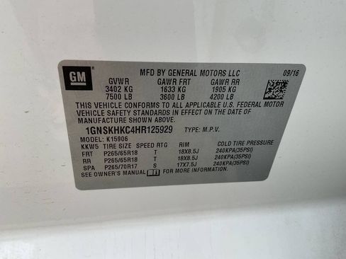 Used 2017 Chevrolet Suburban LT AWD/4WD image 24