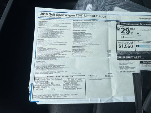 Used 2016 Volkswagen Golf Limited Edition FWD image 26