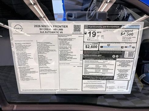 New 2026 Nissan Frontier SV w/ All-Weather Content Package AWD/4WD image 38