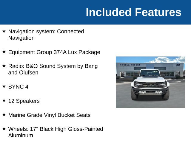 New 2026 Ford Bronco Raptor w/ Interior Carbon Fiber Pack AWD/4WD image 4