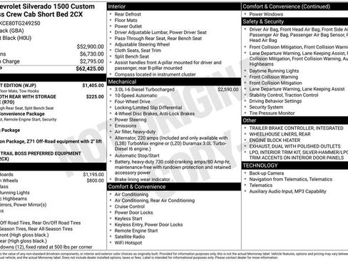 New 2026 Chevrolet Silverado 1500 Custom Trail Boss w/ Midnight Edition AWD/4WD image 30