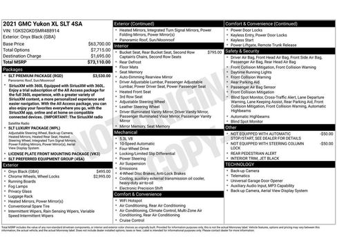 Used 2021 GMC Yukon XL SLT w/ SLT Premium Package AWD/4WD image 30