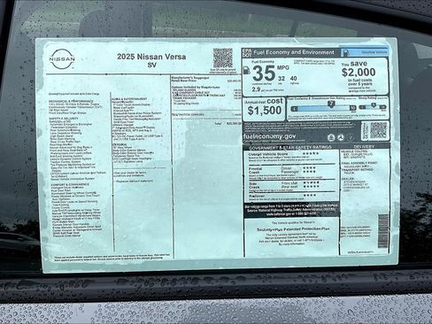 New 2025 Nissan Versa SV w/ Trunk Package image 13