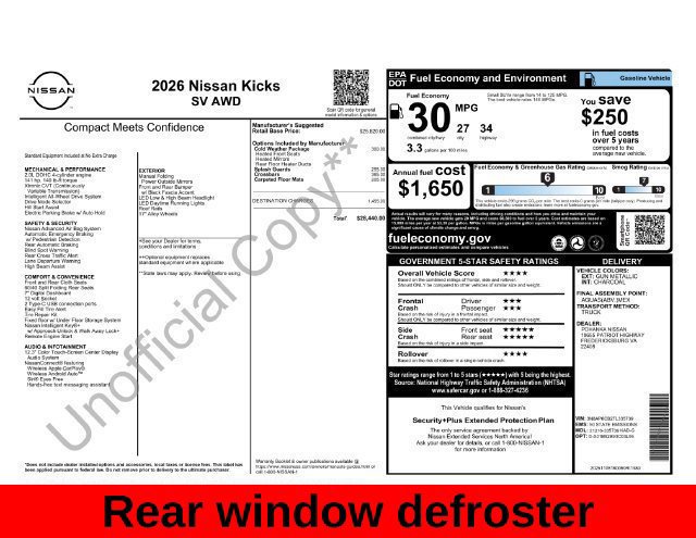 Used 2026 Nissan Kicks SV w/ Cold Weather Package AWD/4WD image 17