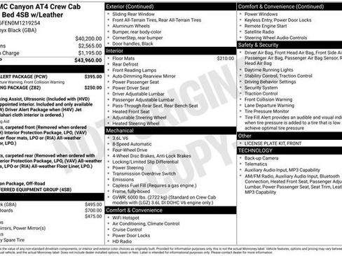 Used 2021 GMC Canyon AT4 w/ Driver Alert Package AWD/4WD image 9