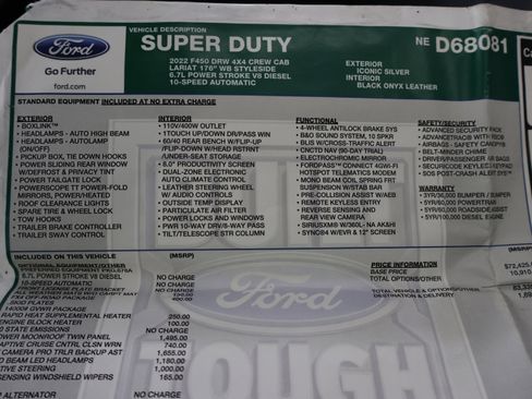 Used 2022 Ford F450 Lariat w/ Lariat Ultimate Package AWD/4WD image 64