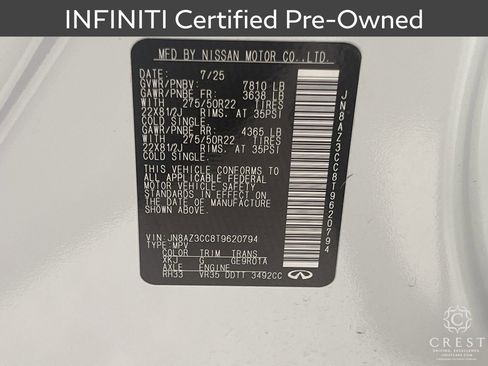 Certified 2026 INFINITI QX80 Autograph w/ Premium Cargo Package AWD/4WD image 34