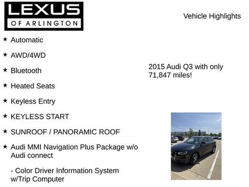 Used 2015 Audi Q3 2.0T Premium Plus AWD/4WD image 7