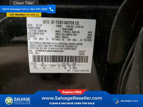 Used 2019 Ford Edge SEL w/ Equipment Group 201A image 19