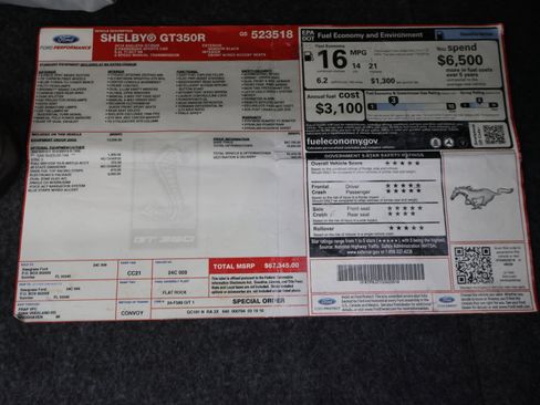 Used 2016 Ford Mustang Shelby GT350R w/ GT350R Equipment Group 920A image 27