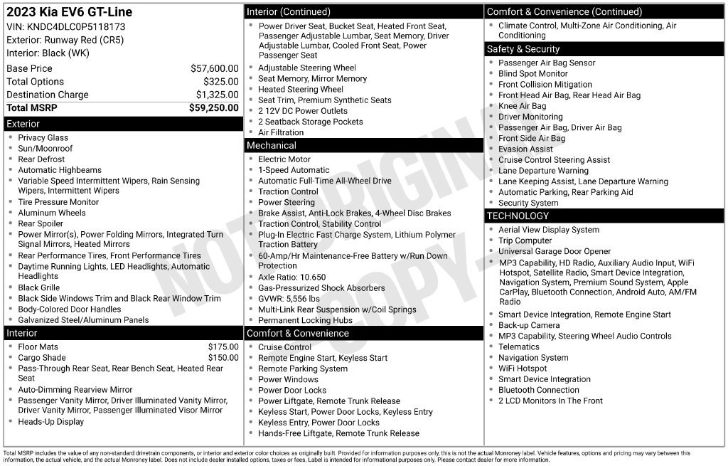 Certified 2023 Kia EV6 GT-Line AWD/4WD image 35