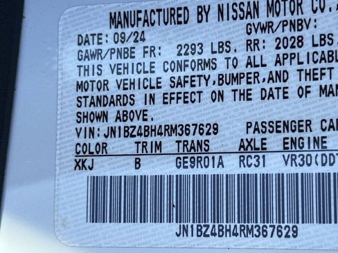 Certified 2024 Nissan Z Performance w/ Floor Mat Package image 15