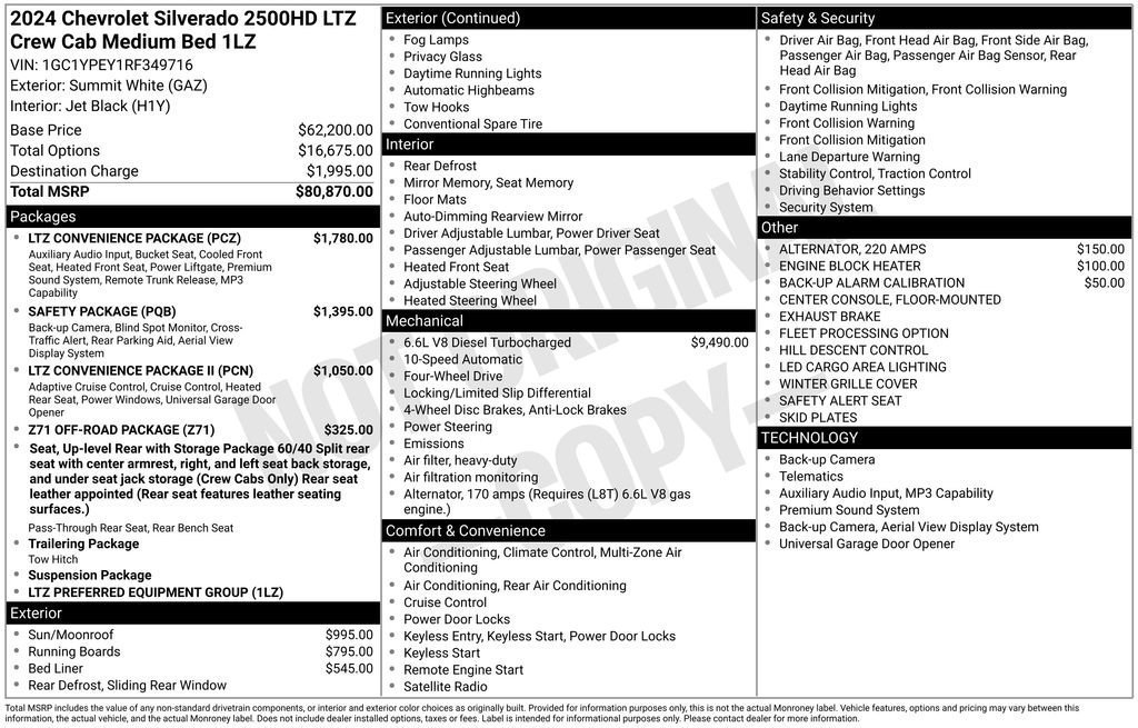 Used 2024 Chevrolet Silverado 2500 LTZ w/ LTZ Convenience Package AWD/4WD image 48