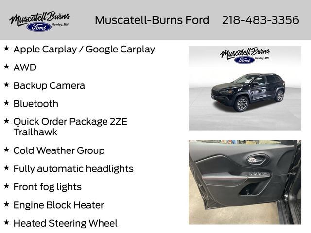 Used 2020 Jeep Cherokee Trailhawk w/ Cold Weather Group AWD/4WD image 7
