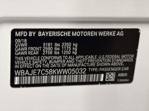 Used 2019 BMW 540i xDrive w/ Convenience Package AWD/4WD image 32