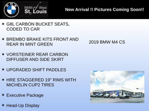 Used 2019 BMW M4 CS w/ Executive Package RWD image 4