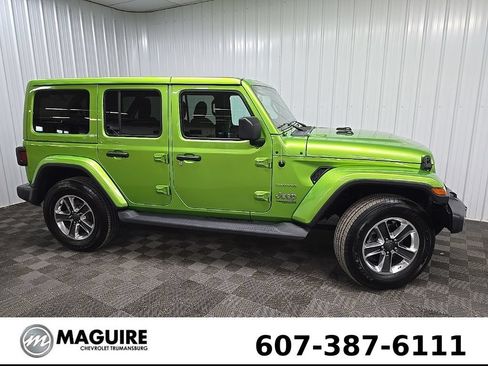 Used 2020 Jeep Wrangler Unlimited Sahara w/ Uconnect 4C Nav & Sound Group AWD/4WD image 1