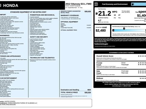 Used 2012 Honda Odyssey EX-L image 32