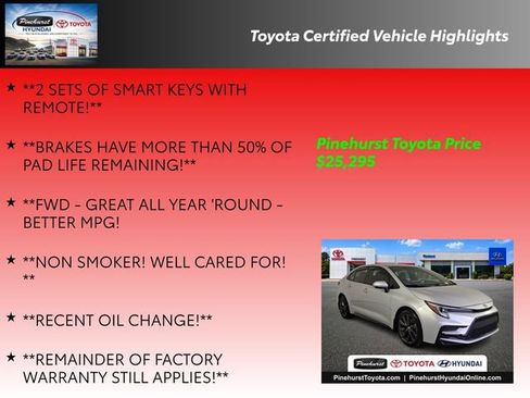 Certified 2025 Toyota Corolla SE FWD image 36