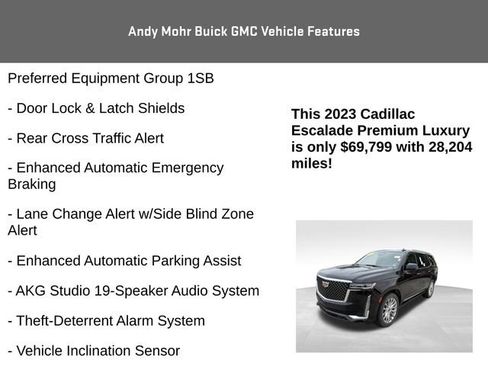 Used 2023 Cadillac Escalade Premium Luxury w/ Touring Package AWD/4WD image 12