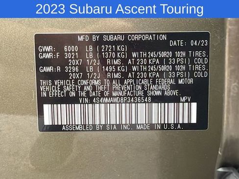 Used 2023 Subaru Ascent Touring AWD/4WD image 31