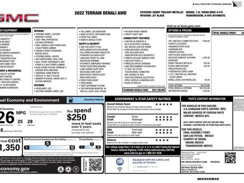 Used 2022 GMC Terrain Denali w/ LPO, Floor Liner Package AWD/4WD image 4