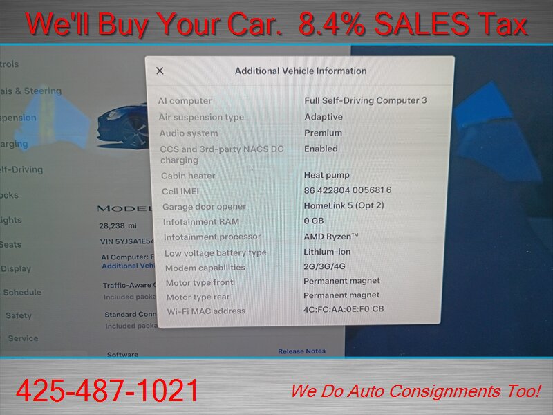 Used 2021 Tesla Model S Long Range AWD/4WD image 19