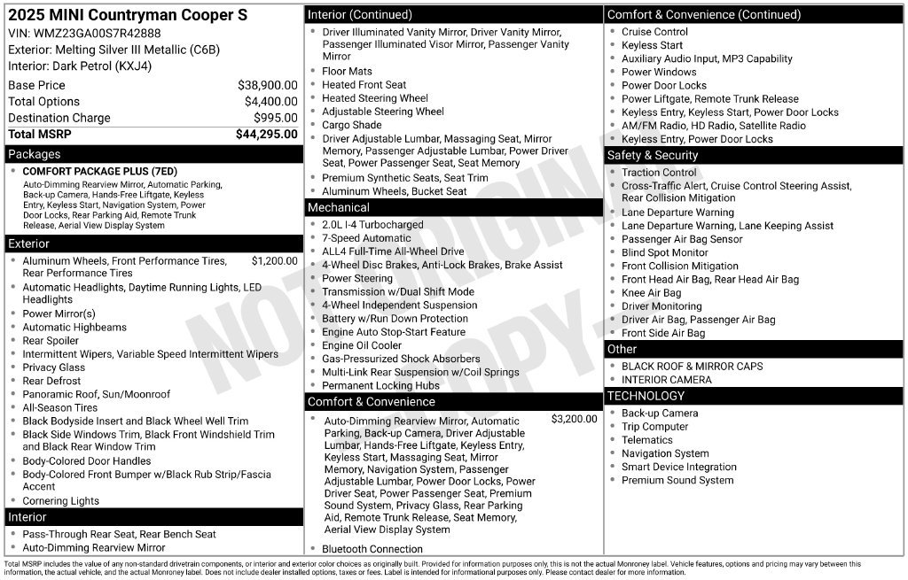 Used 2025 MINI Cooper Countryman S AWD/4WD image 3