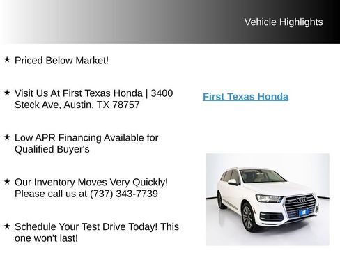 Used 2017 Audi Q7 3.0T Premium Plus w/ Premium Plus Package AWD/4WD image 10