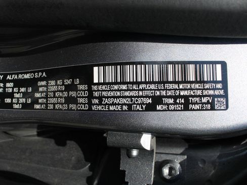 Used 2020 Alfa Romeo Stelvio Ti w/ Active Blind Spot Package AWD/4WD image 48
