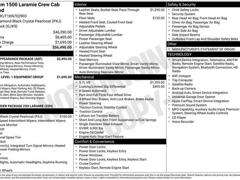 Used 2019 RAM 1500 Laramie w/ Sport Appearance Package AWD/4WD image 42