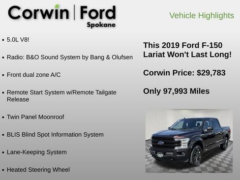 Used 2019 Ford F150 Lariat w/ Equipment Group 502A Luxury AWD/4WD image 18