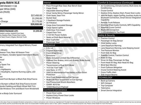 Used 2019 Toyota RAV4 XLE w/ Convenience Package FWD image 37