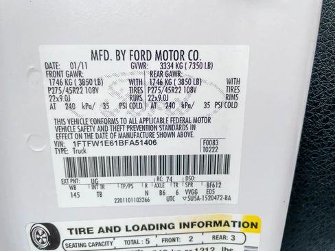 Used 2011 Ford F150 Lariat Limited image 48