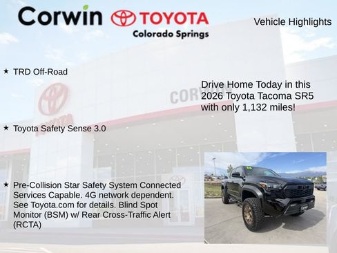 Used 2026 Toyota Tacoma TRD Off-Road AWD/4WD image 7