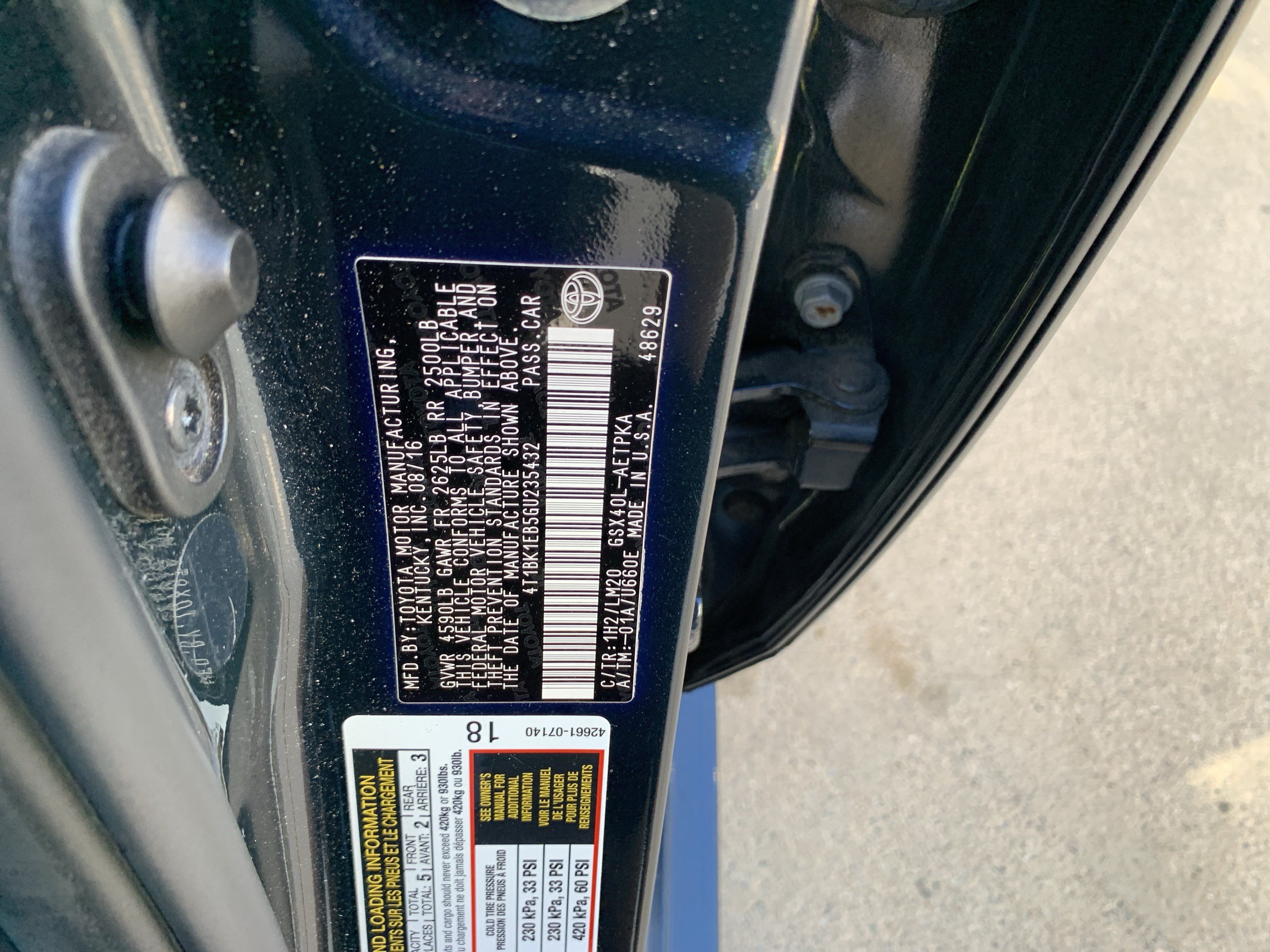 Used 2016 Toyota Avalon Limited w/ Toyota Safety Sense Package FWD image 36