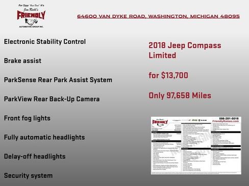Used 2018 Jeep Compass Limited w/ Safe & Security Group image 7