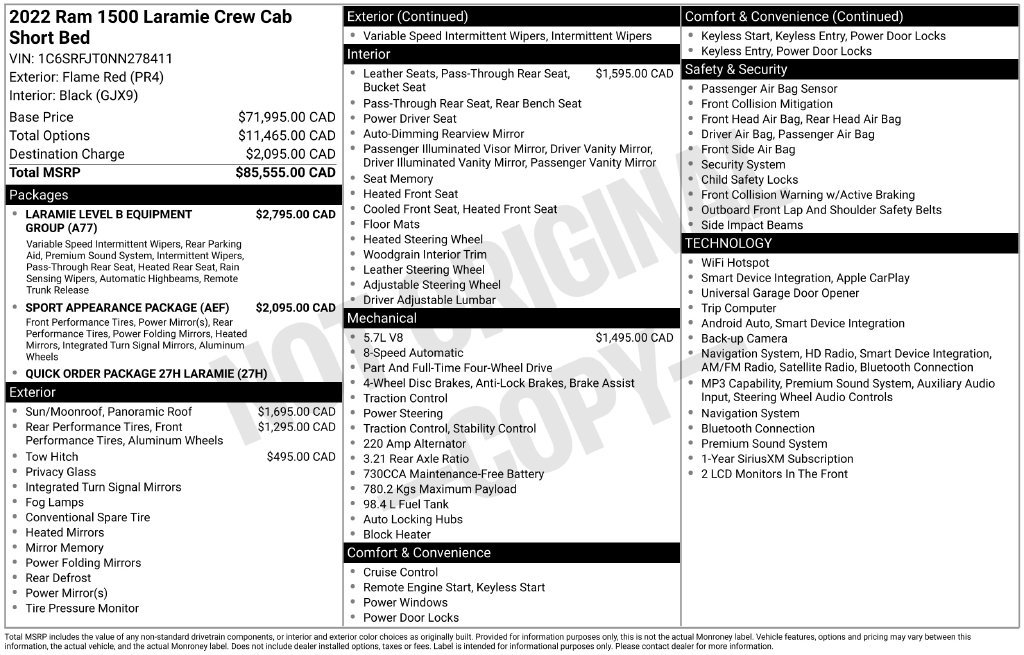 Used 2022 RAM 1500 Laramie AWD/4WD image 13