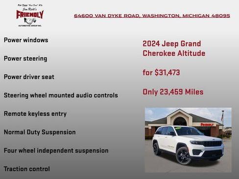 Used 2024 Jeep Grand Cherokee Altitude AWD/4WD image 20