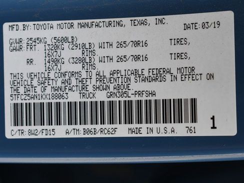 Used 2019 Toyota Tacoma TRD Off-Road w/ Technology Package image 33