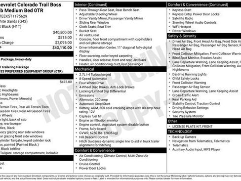 New 2026 Chevrolet Colorado Trail Boss AWD/4WD image 11
