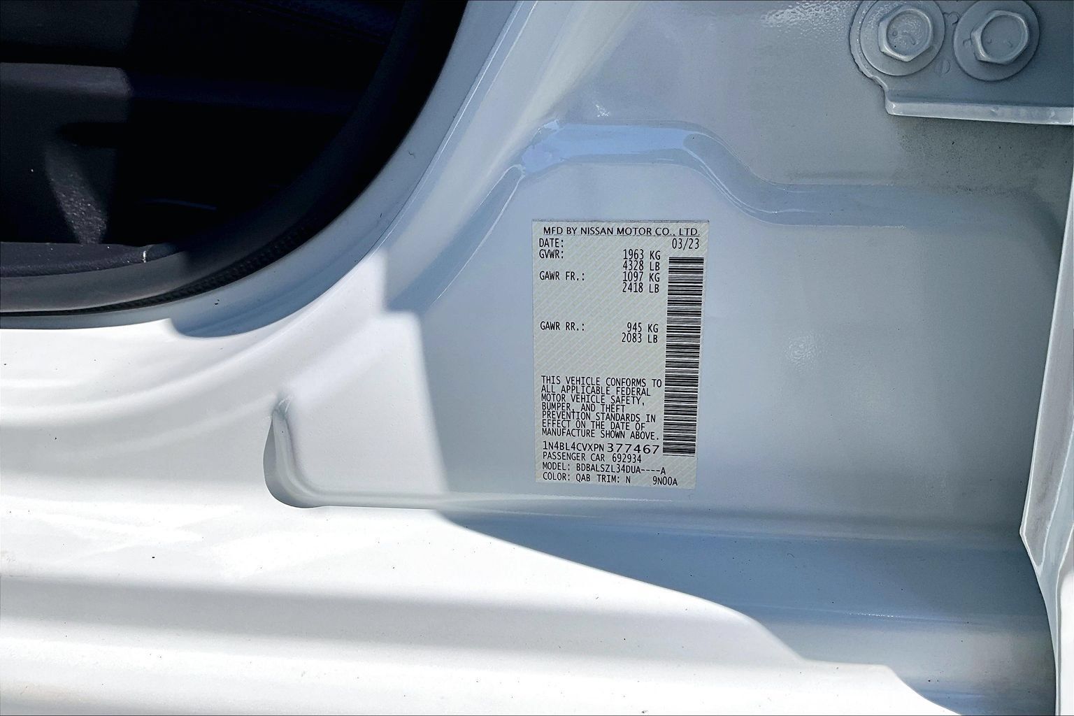 Certified 2023 Nissan Altima 2.5 SR FWD image 31