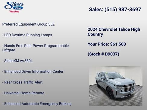 Used 2024 Chevrolet Tahoe High Country AWD/4WD image 28